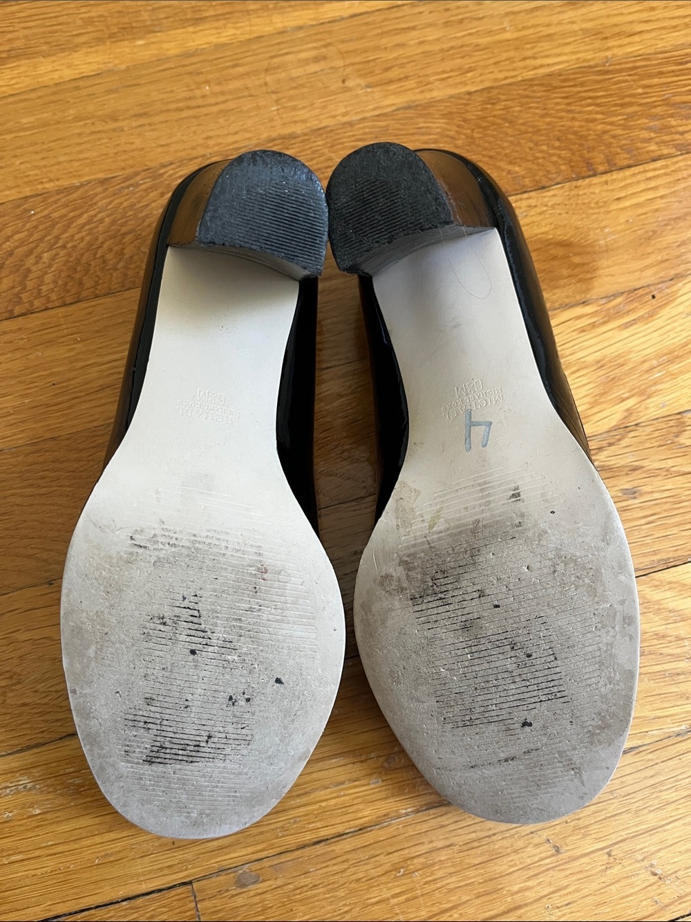 Michael by Michael Kors Size 6 1/2 Black Patent Leather Oxford Pumps 6.5 Heels - Picture 8 of 13